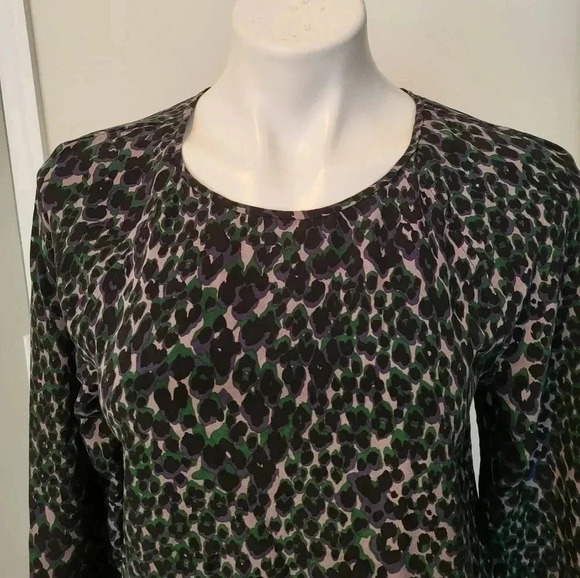 Equipment Animal Print Popover Silk Blouse(XS) - Picture 4 of 6